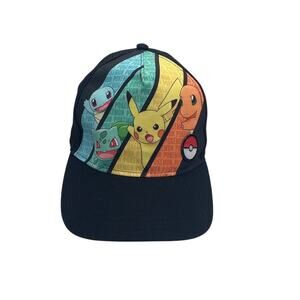 Bioworld Pokemon Youth Trucker Snapback Hat One Size Pikachu Squad‎
